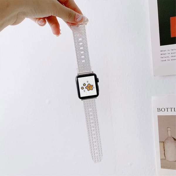 Apple Watch (41mm) silikoni muodikas tyyli kellon hihna Silver grey