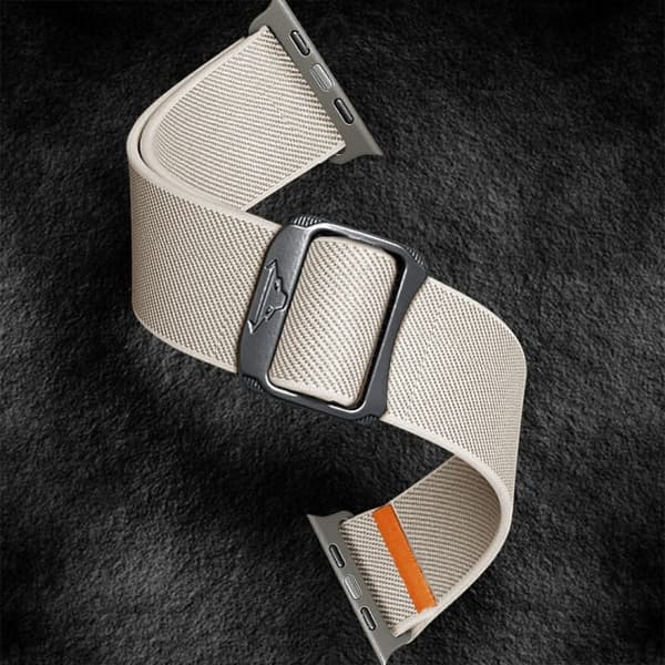 Nylonrem for Apple Watch Series 41mm - 40mm - 38mm Elastisk bånd - Stjernelys White