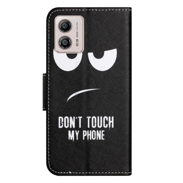 Wonderland Motorola Moto G23 / G13 / G53 Flip Etui - Don't Touch My Phone Black