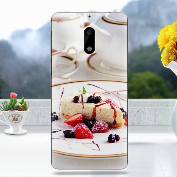 Nokia 6 uniikki suojakuori - Hedelmäkakku Multicolor