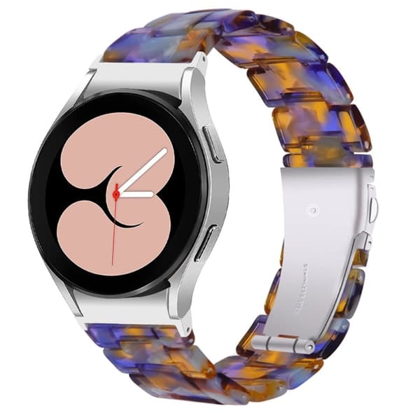 Stilfuld urrem i resin-stil til Samsung Galaxy Watch 4 - Blå / Gul Multicolor