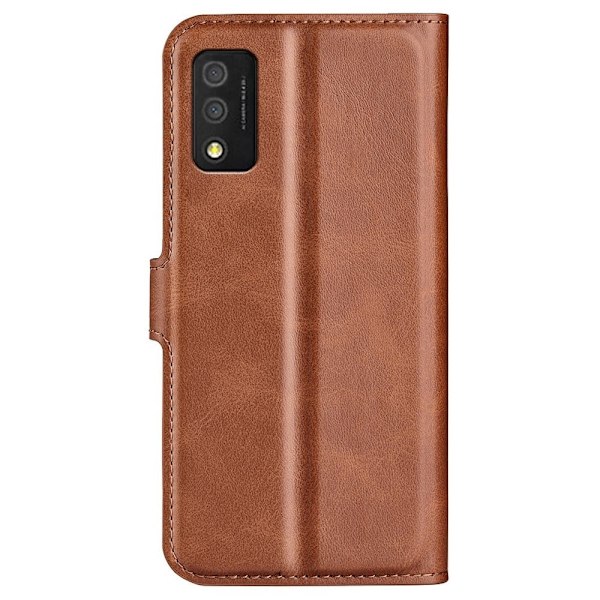 TCL 30 T nahkainen lompakokkotelo - Vaalean Ruskea Brown