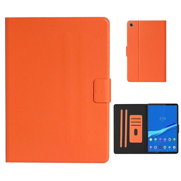 Lenovo Tab M10 FHD Plus læderetui med enkelt tema - Orange Orange