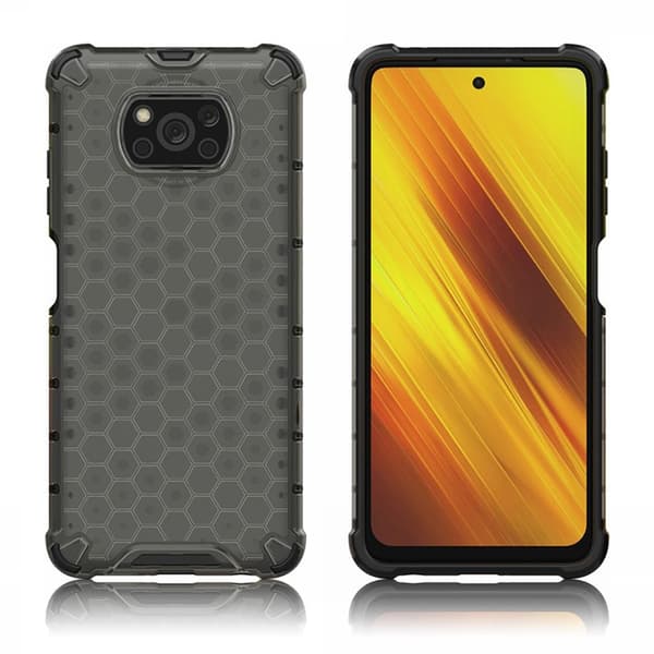 Bofink Honeycomb Xiaomi Poco X3 / X3 NFC etui - sort Black