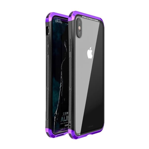 LUPHIE iPhone XS glasetui med dobbelt drage - Lilla Purple
