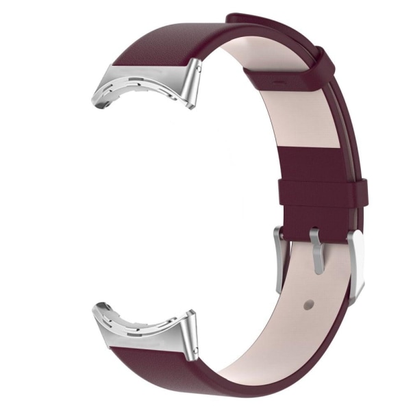 Enkelt klockarmband i läder för Google Pixel Watch - Vinröd Röd