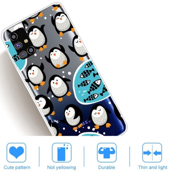 Deco Samsung Galaxy M31s kotelot - Pingviini White