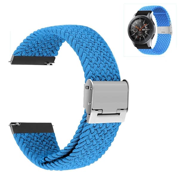 22mm Universal elastinen nailon kellohihna - Taivaansininen Blue