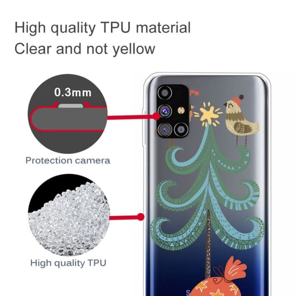 Juleveske til Samsung Galaxy M51 - Juletrær Green