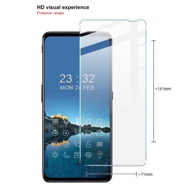 IMAK H ZTE nubia Red Magic 6 / ZTE nubia Red Magic 6 Pro hærdet glas skærmbeskytter Transparent