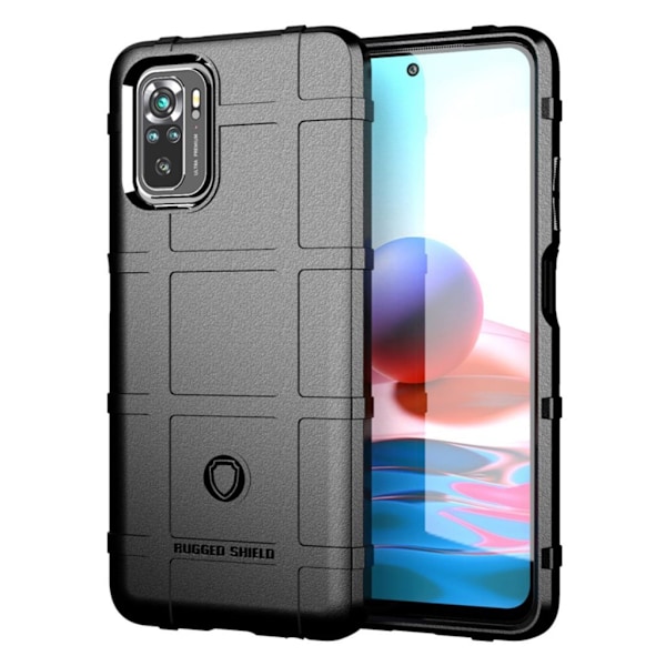 Rugged Shield Xiaomi Redmi Note 10S / Xiaomi Redmi Note 10 kotelot - Musta Black