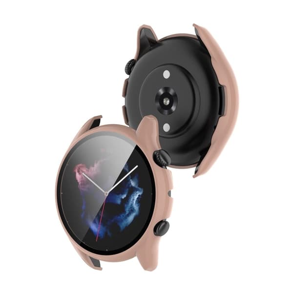 Amazfit GTR 3 / GT3 Pro frame + tempered glass - Pink Rosa