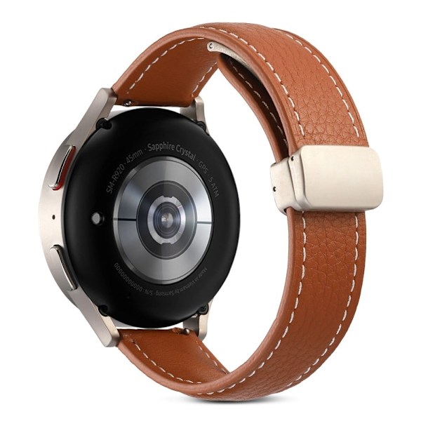 20mm Universal aitoa nahkaa kellon hihna - Ruskea Brown