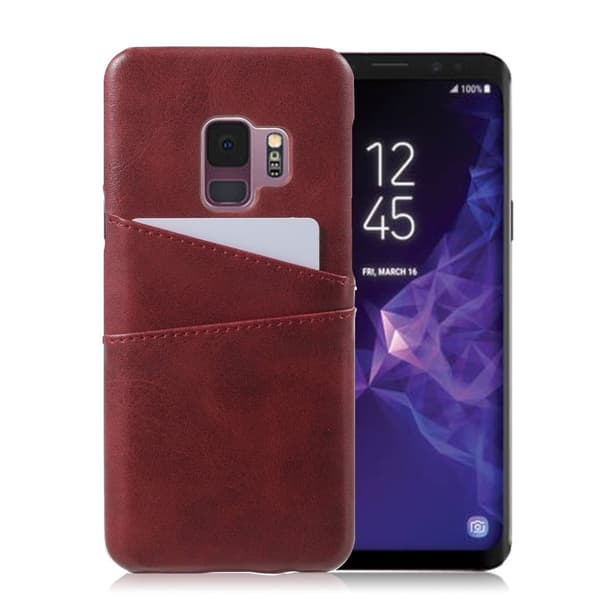 Samsung Galaxy S9 Deksel laget av plastikk og kunstlær - Rød Red