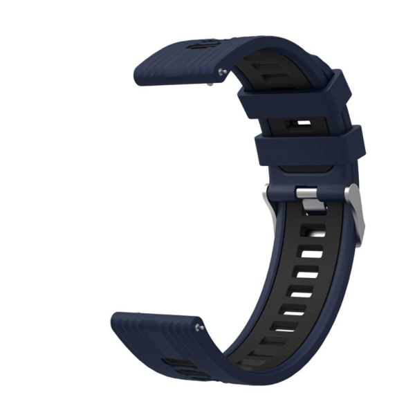 20mm Universal dual color silicone watch strap - Midnight Blue / Blue