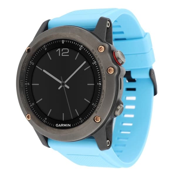 Garmin Fenix 5 22mm silikone Urrem - Babyblå Blue