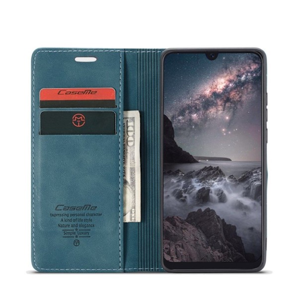 CaseMe Samsung Galaxy M20 Vintage kotelot - Sininen Blue
