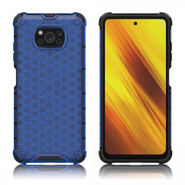 Bofink Honeycomb Xiaomi Poco X3 / Xiaomi Poco X3 NFC skal - Blå Blå