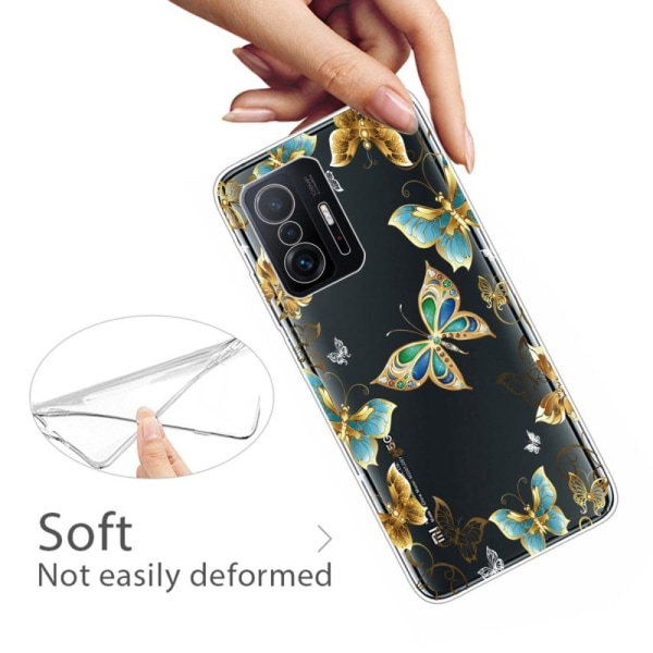 Marble Xiaomi 11T Etui - Jewelry Sommerfugle Multicolor