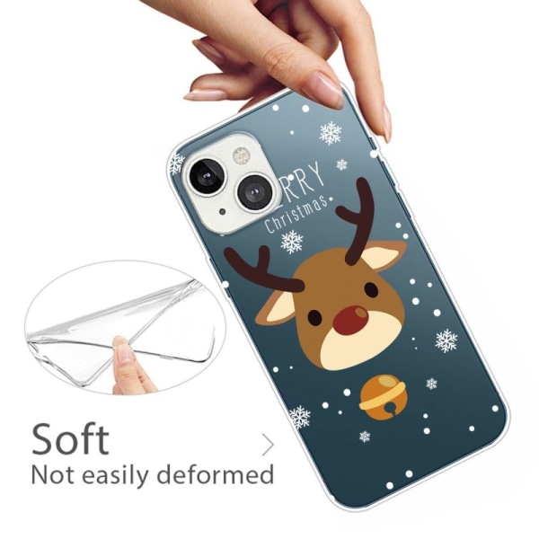 Christmas iPhone 14 Plus case - Reindeer with Bell Brown