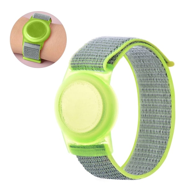 AirTags nylon TPU loop håndleddsstropp - Lys Gul / Størrelse: S Yellow