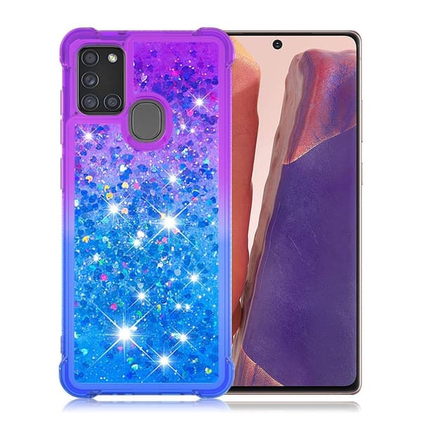 Princess Samsung Galaxy A21s Cover - Lilla / Blå Purple