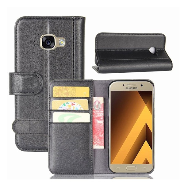 Samsung Galaxy A5 (2017) Udsøgt etui i ægte læder - Sort Black