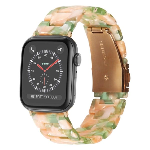 Apple Watch (41 mm) klockarmband i resinmodell - Rosa Grönt multifärg