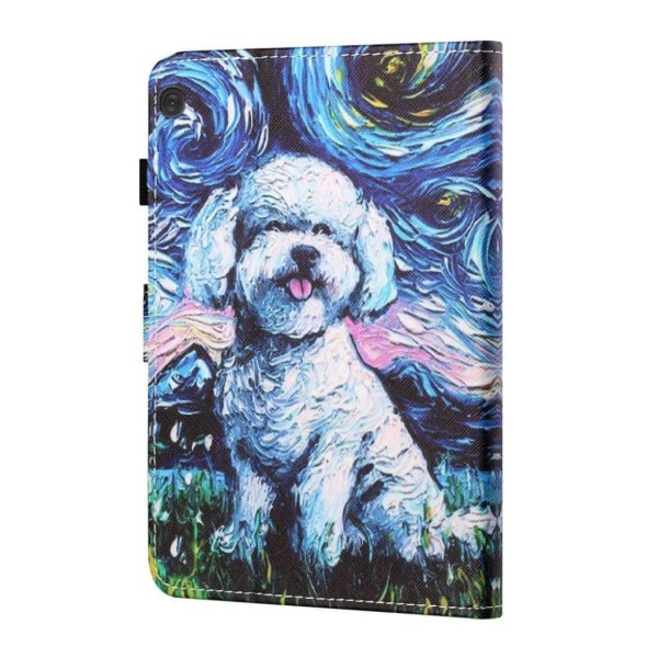 Lenovo Tab M10 cool pattern leather flip case - Dog multifärg