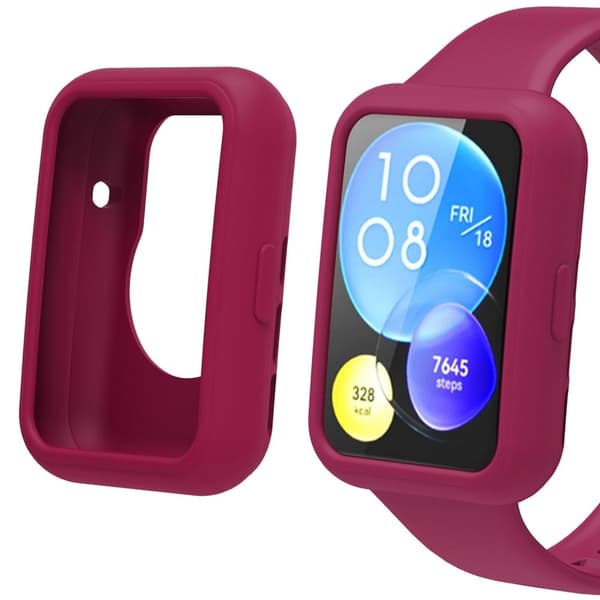 Huawei Watch Fit 2 silikondeksel - Vinrød Red