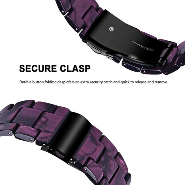 22 mm urrem i resin-stil til Fossil-ur - Lilla Purple