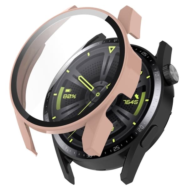 Huawei Watch GT 3 (42mm) TPU frame + tempered glass screen protector - Pink Rosa
