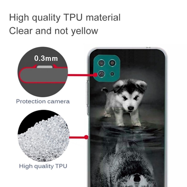 Deco Samsung Galaxy A22 5G Suojakotelo - Wolf Black
