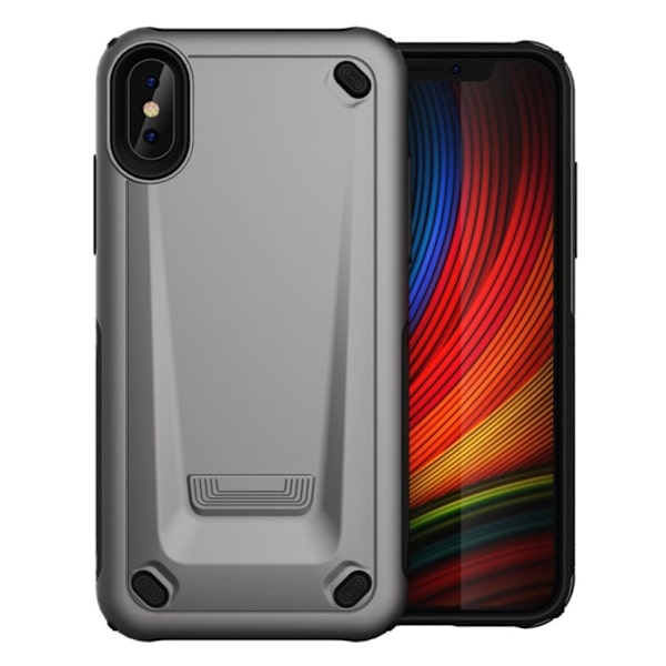 iPhone XS hybridfodral - Mörkgrå Silvergrå