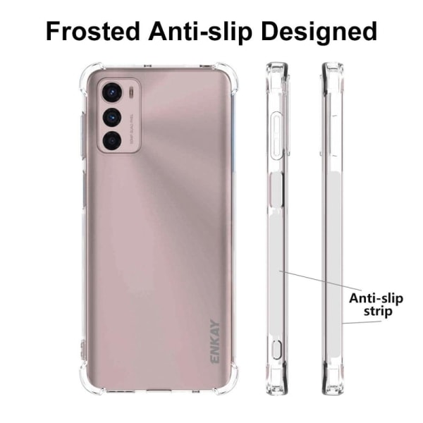 ENKAY kirkas pudotuksen kestävä kotelo Motorola Moto G42:lle Transparent