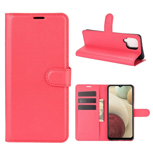 Classic Samsung Galaxy A12 5G Flippetui - Rød Red
