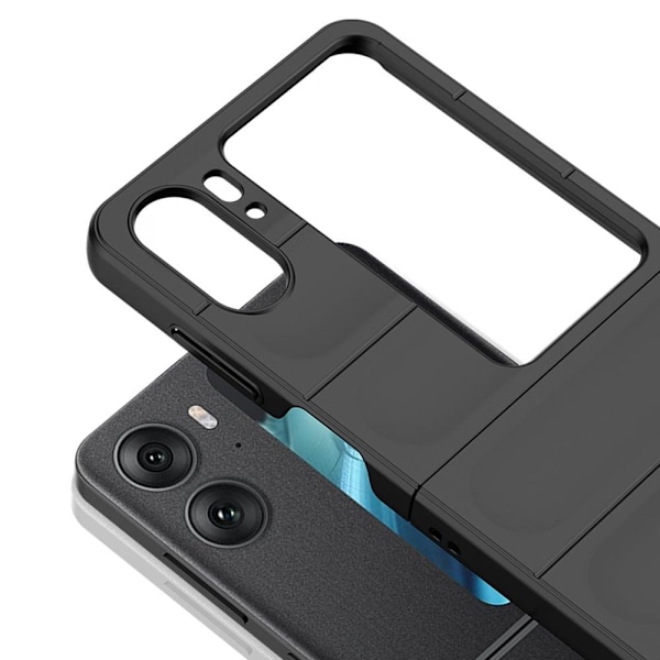 Blødt grebsformet cover til Oppo Find N2 Flip - Sort Black