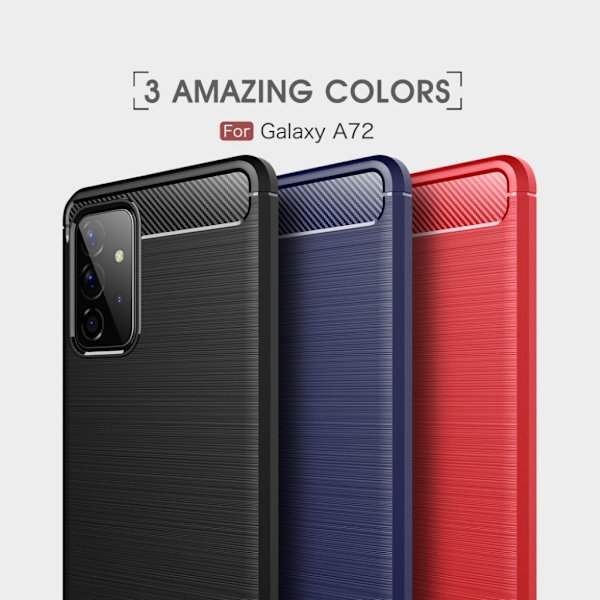 Carbon Flex Etui Samsung Galaxy A72 5G - Svart Black