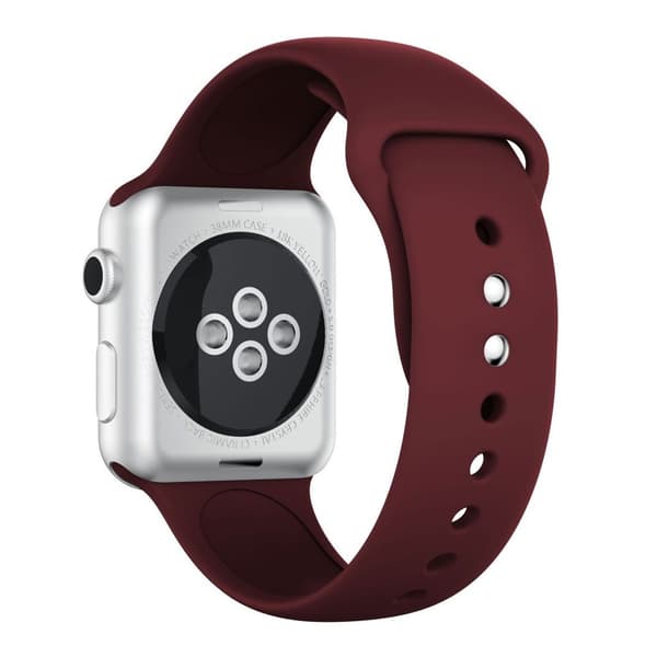 Apple Watch Series 4 44mm silikoneurrem - vinrød Red