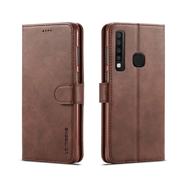 LC.IMEEKE Samsung Galaxy A9 (2018) Lompakkotyylinen nahkainen flip Suojakotelo - Kahvi Brown