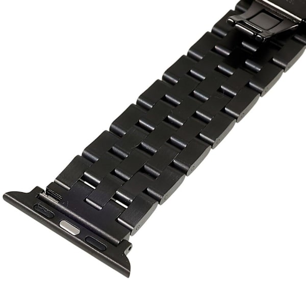 Klockarmband i rostfritt stål med 5 pärlor för Apple Watch Series 8 (41mm) - Svart Svart