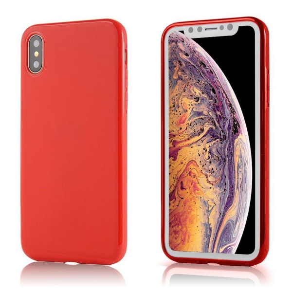 Köp iPhone Xs Max mobilskal silikon magnetisk hållare - Röd | Fyndiq