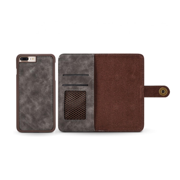 Plånboksfodral i matt läder till iPhone 11 Pro Max Grå