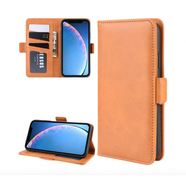 Läderfodral / plånboksfodral med magnetflärp till iPhone 7/8 Svart