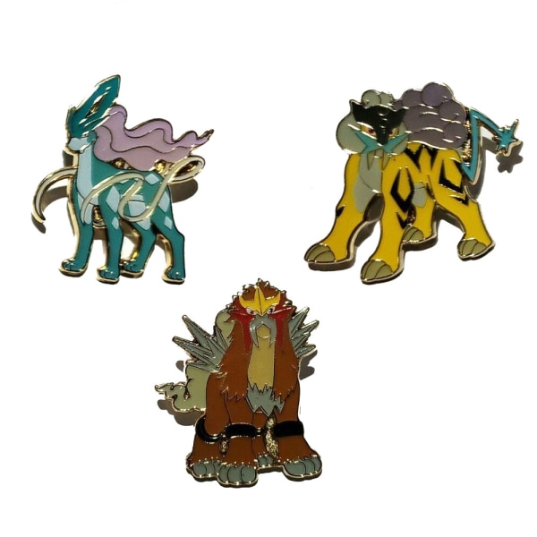 Pokémon Pins - Paket med 3st (Entei, Raikou, Suicune)