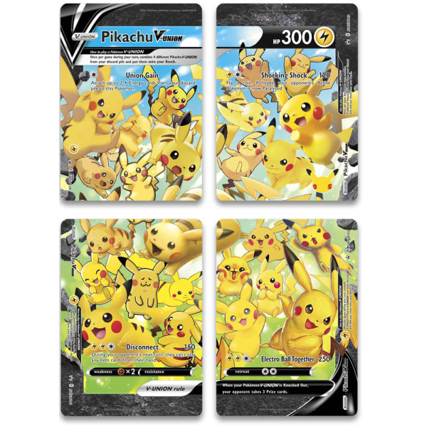 Pokémon Promo Pusselkort x 4: Pikachu V-Union Pokemonkort