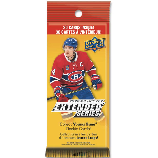 Hockeykort - 1st Fat Pack 2022-23 Upper Deck Extended Series Fat Pack Retail (30 kort)