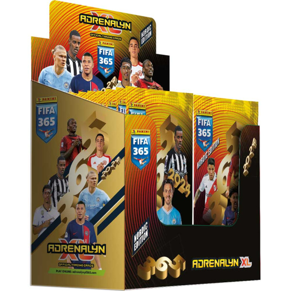 Fotbollskort - Hel Box Panini Adrenalyn FIFA 365 2024 Nordic Ed. (50 paket!)