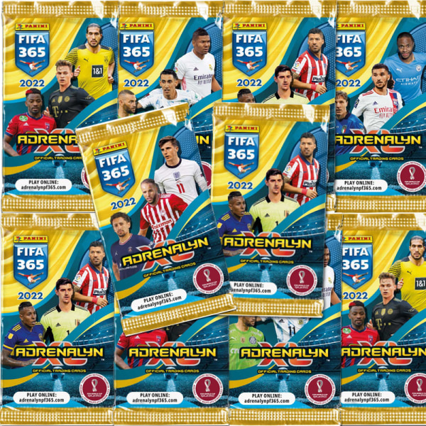 Fotbollskort - 10st Paket Panini Adrenalyn XL FIFA 365 2022