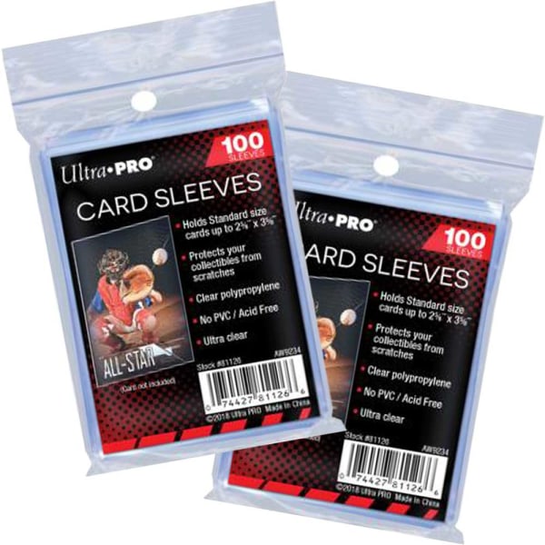 2 Påsar Mjuka plastfickor (card sleeves) för enskilda samlarkort
